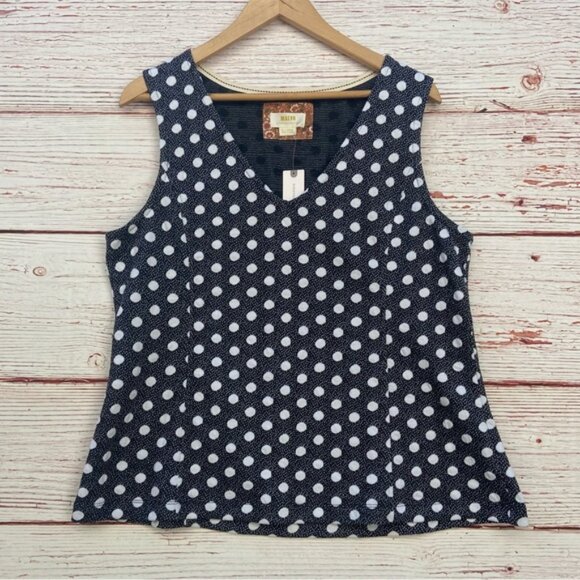 NWT Anthropologie Maeve Jacquard Knit Polka Dot Tank Top Sz XL - Picture 3 of 12
